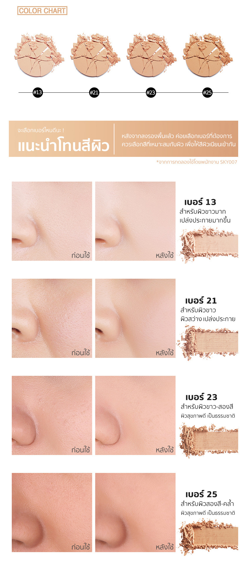 Blur Powder Pact #13 ผิวขาวมาก 9g แป้งโมเม แป้งผสมรองพื้น