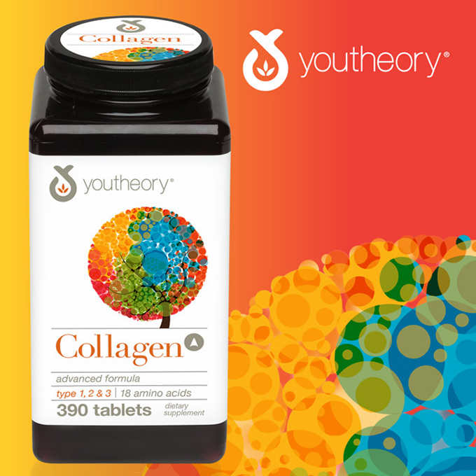 Youtheory, Collagen ,Advanced Formula ,390 tablets ,คอลลาเจน,คอลลาเจนอเมริกา 