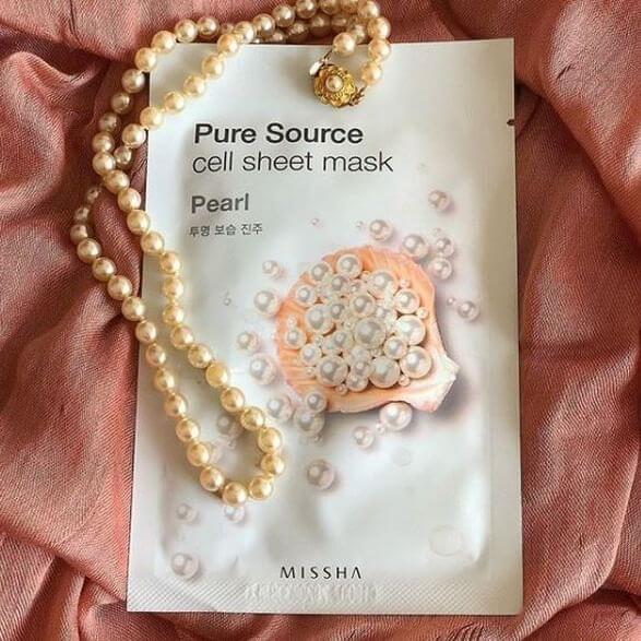 Pure Source Cell Sheet Mask,Pure Source Cell Sheet Mask-Peal, มาส์กใข่มุก,แผ่นมาส์กหน้า,misshaแผ่นมาส์กหน้า,Missha.มิชช่า