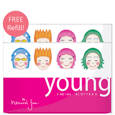 ฟรี! รีฟิลในซอง Young Natural Face กระดาษซับมันยังเนเจอรัลเฟซ 100 แผ่น ซับหน้าระหว่างวันหรือก่อนแต่งหน้า (1ชิ้นคละลาย)