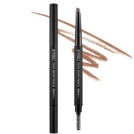 A'PIEU Edge Brow Pencil #Light Brown 0.35g ดินสอเขียนคิ้วหัวปาด ไม่ต้องเหลา ให้วาดเส้นได้อย่างประณีตและเขียนง่าย ทั้งวาดเส้น ตามมุมคิ้ว ให้คุณมีคิ้วสวยได้ดั่งใจ