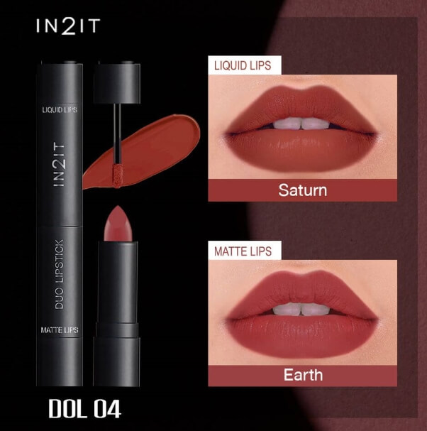 IN2IT Duo Lipstick ,Duo Lipstick,ลิปดูโอ้,ลิปสติก,ลิปสติกเนื้อลิควิด,Lipstick